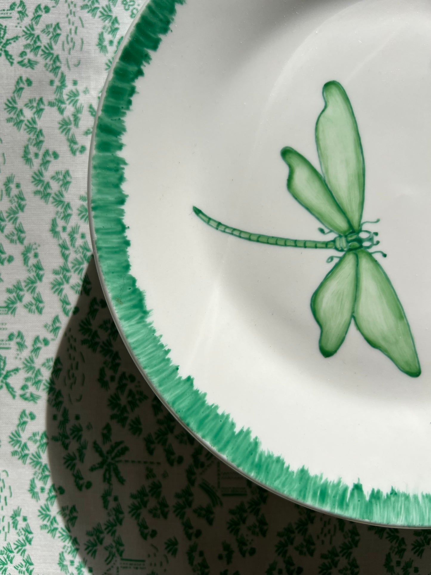 8 assiettes à dessert libellules Francesca