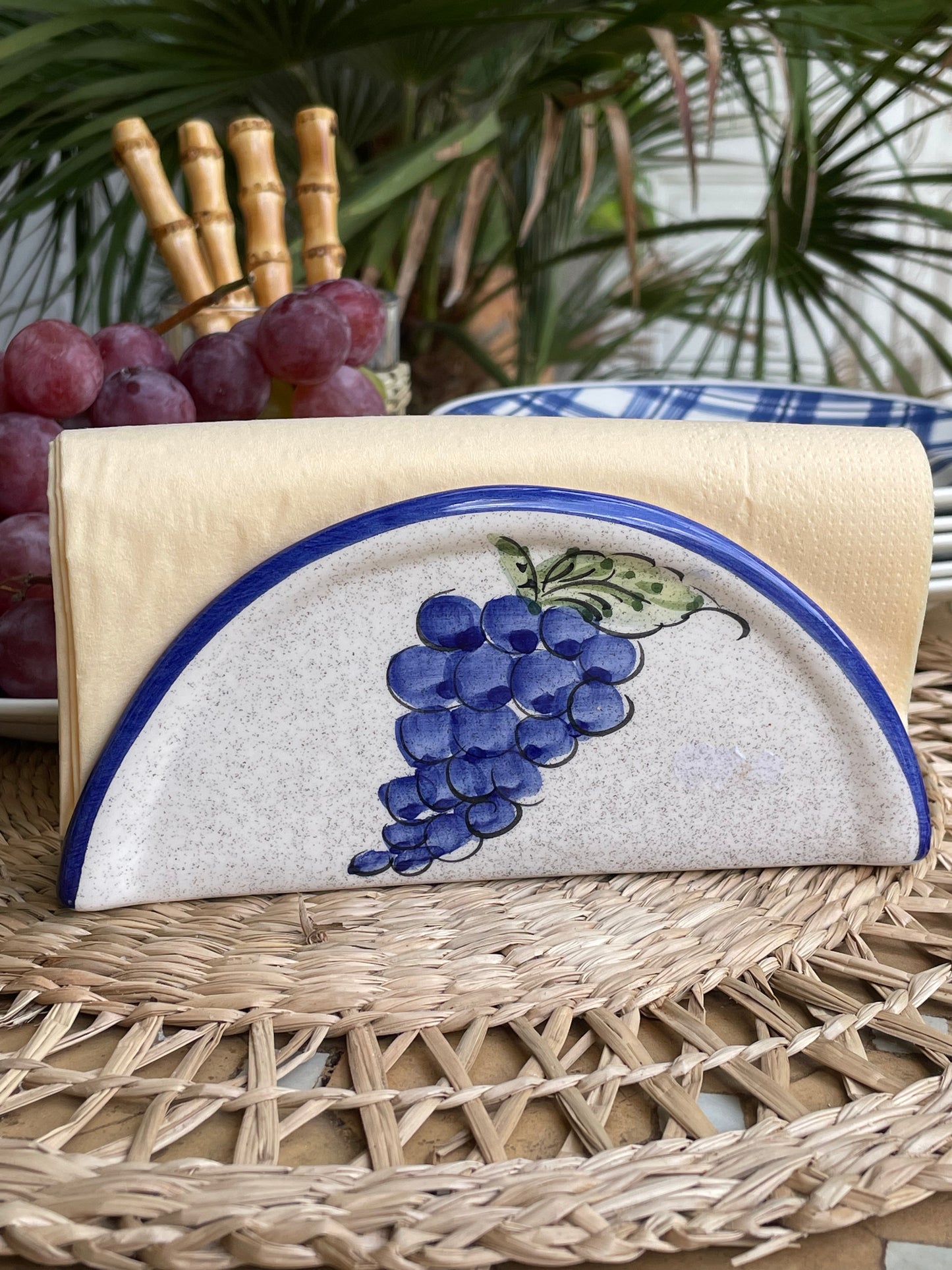 Porte serviettes raisins