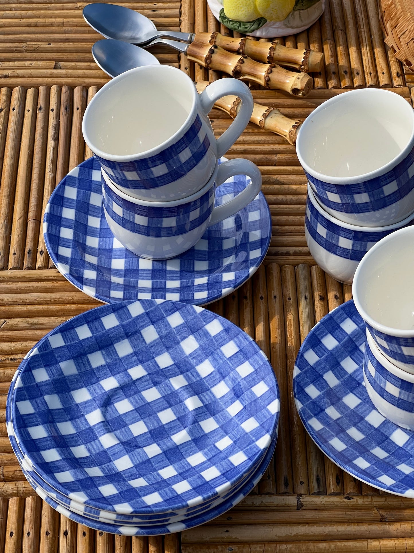 6 tasses à café vichy