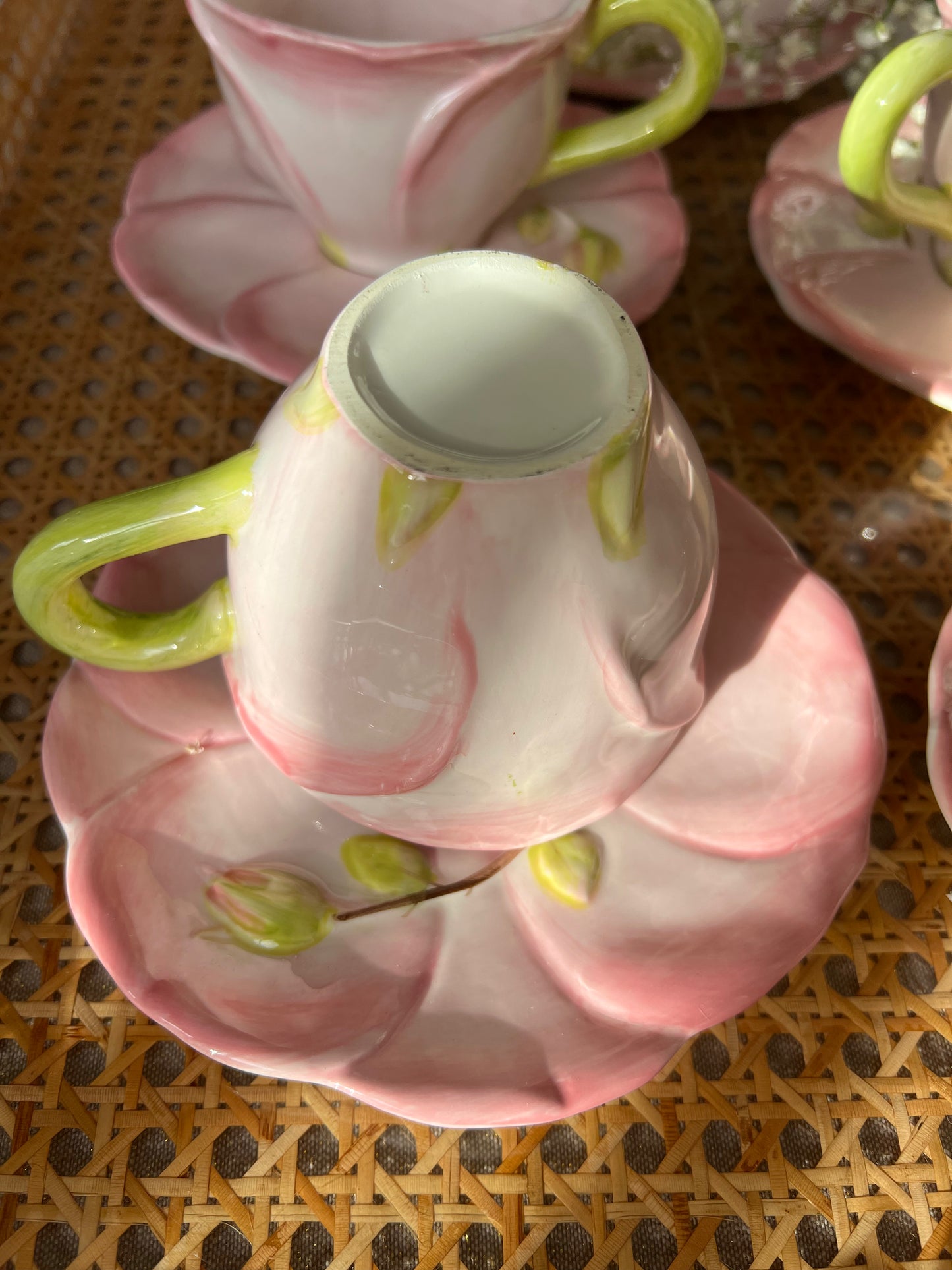 5 tasses à café/thé fleurs