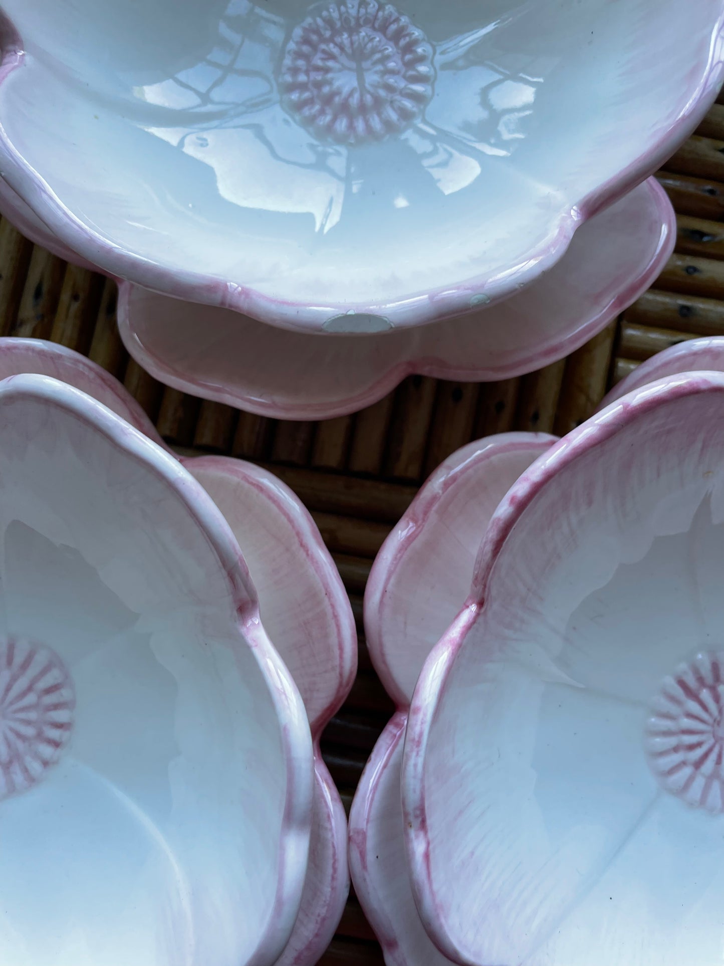 6 coupelles fleurs