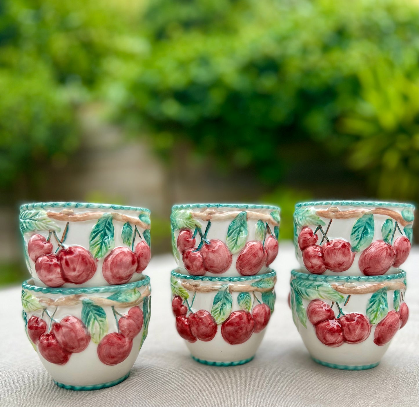 6 coupelles cerises