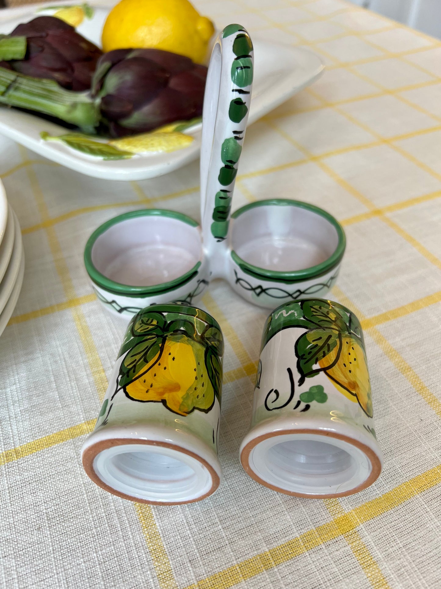Salière poivrière citrons Made in Italy