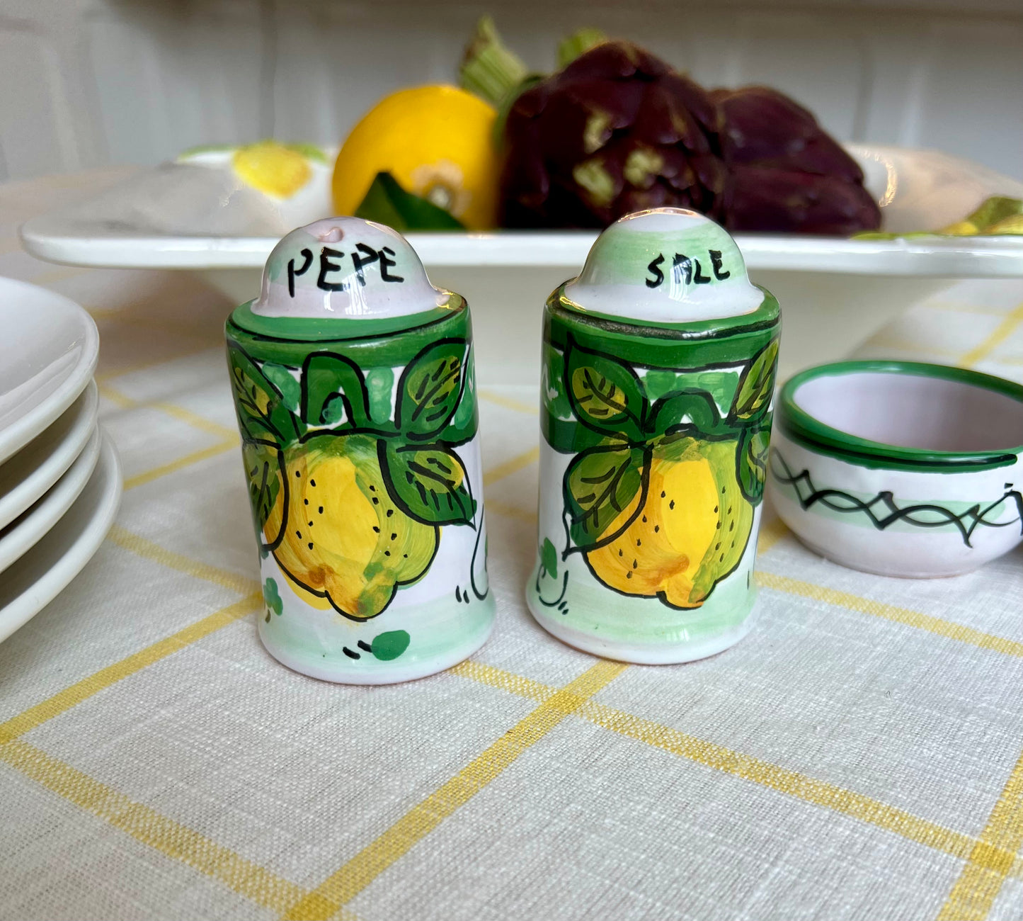 Salière poivrière citrons Made in Italy
