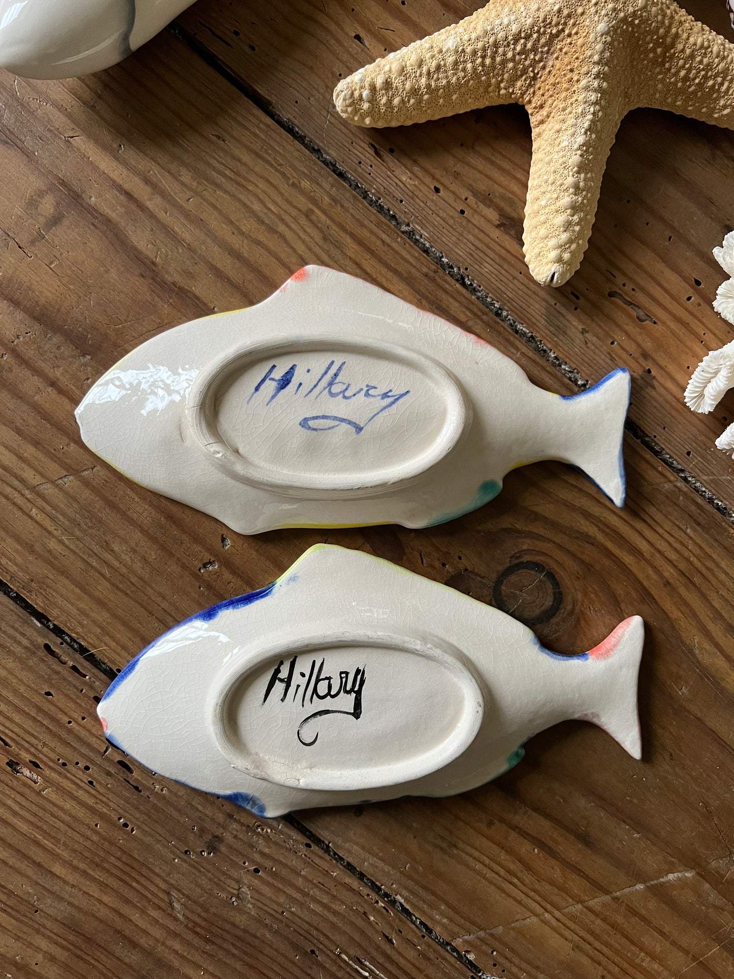 2 petits raviers poissons