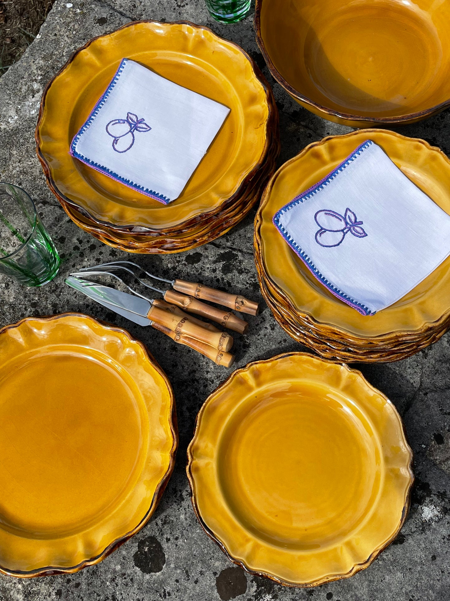6 assiettes plates provençales
