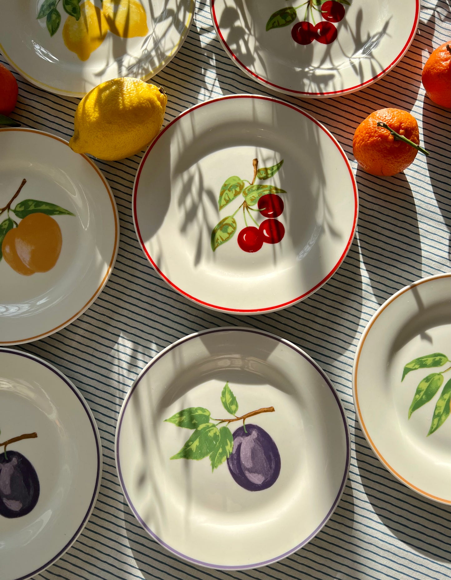 8 assiettes dessert fruits