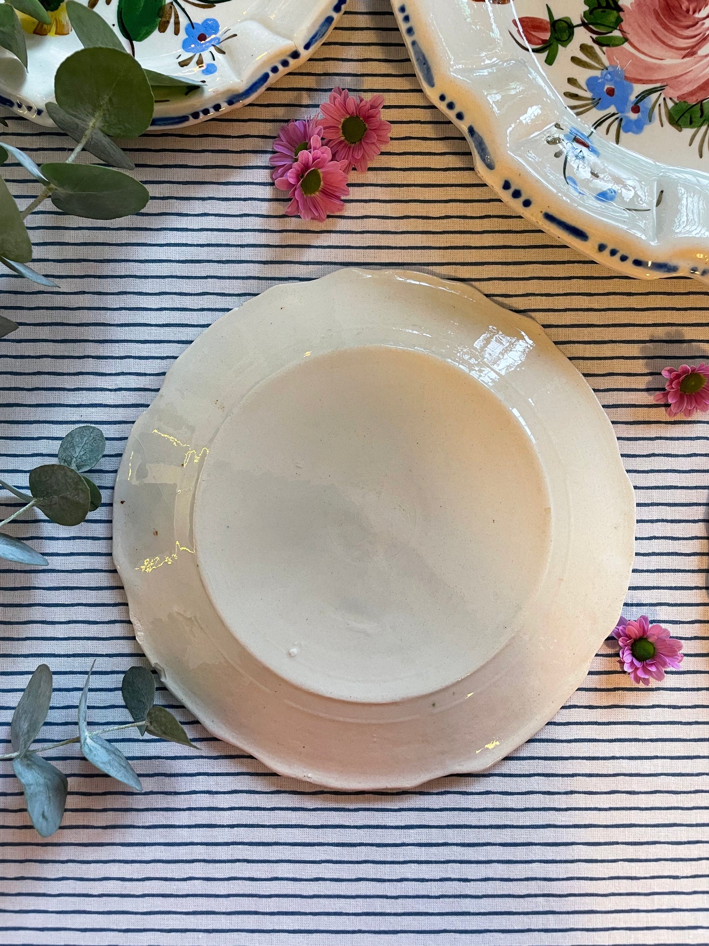 6 petites assiettes dessert fleurs Made in Italy