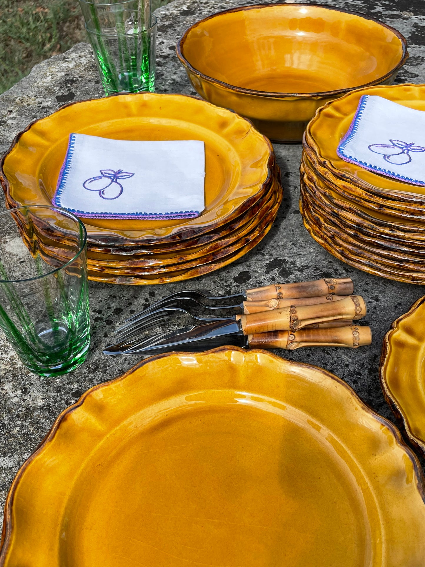 6 assiettes plates provençales