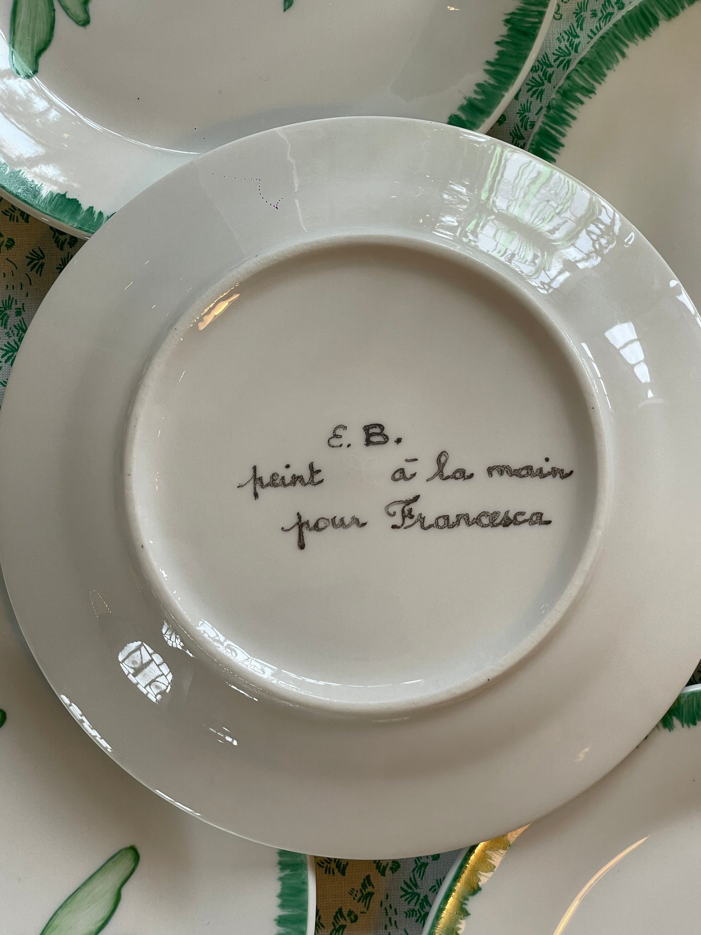 8 assiettes à dessert libellules Francesca