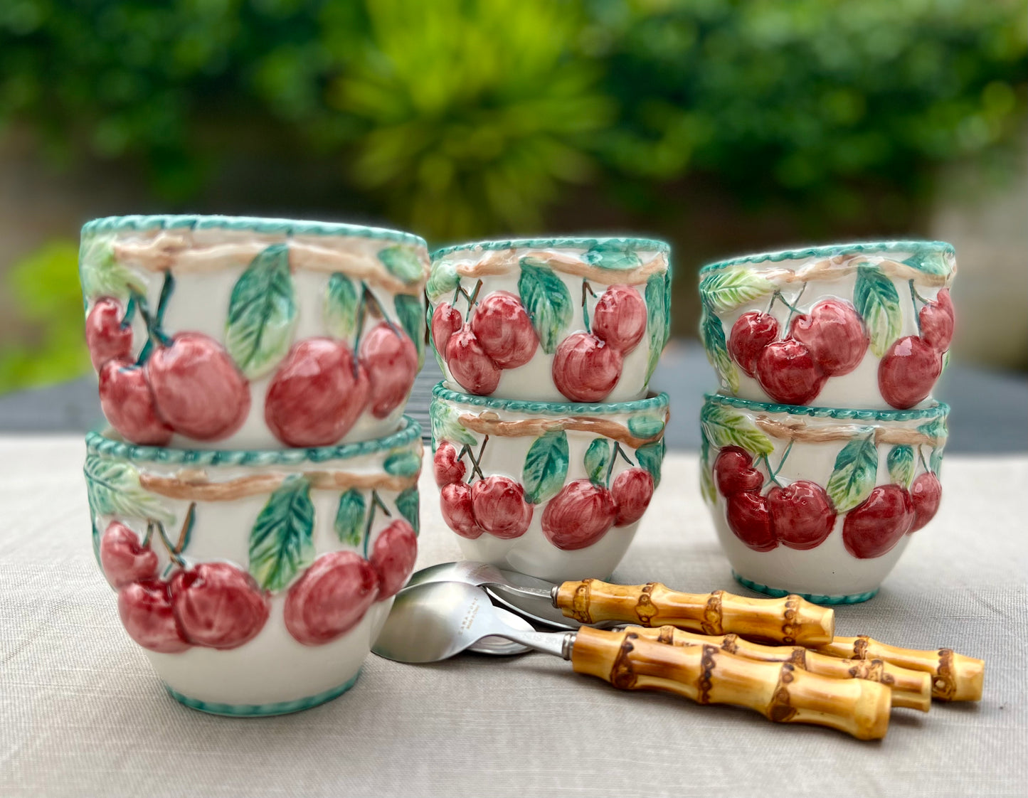 6 coupelles cerises