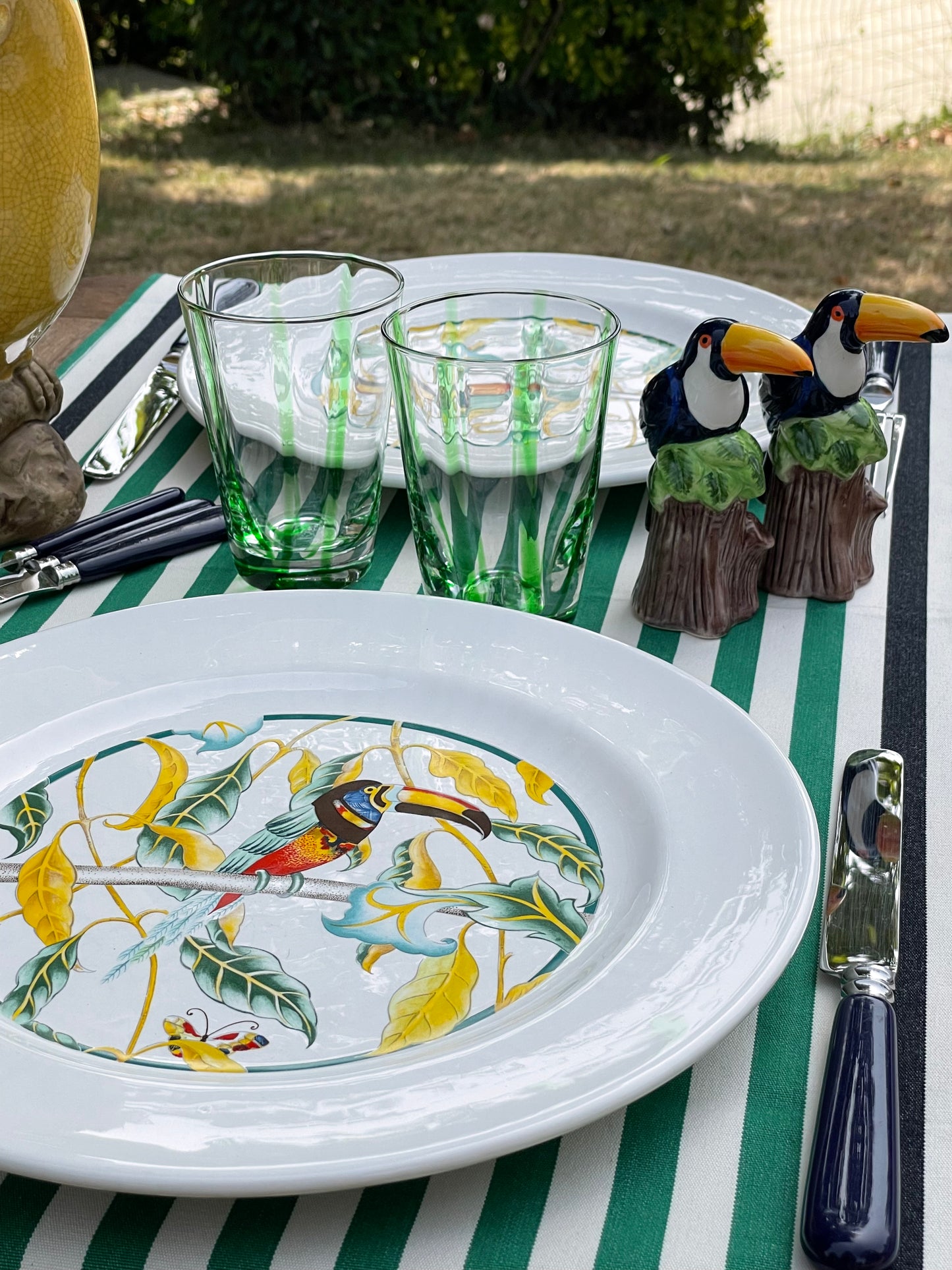 6 grandes assiettes toucans