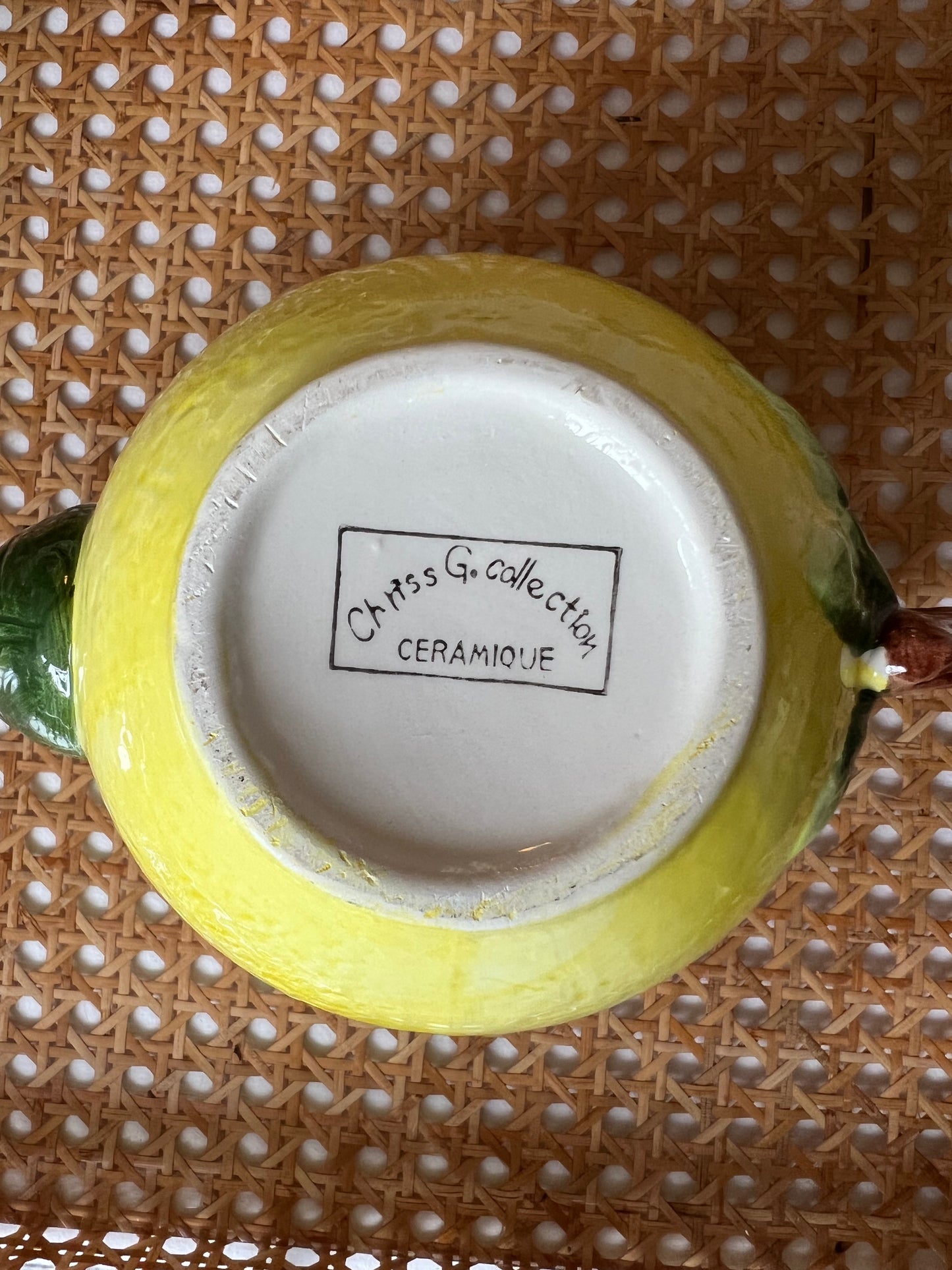 1 théière et 2 tasses citron