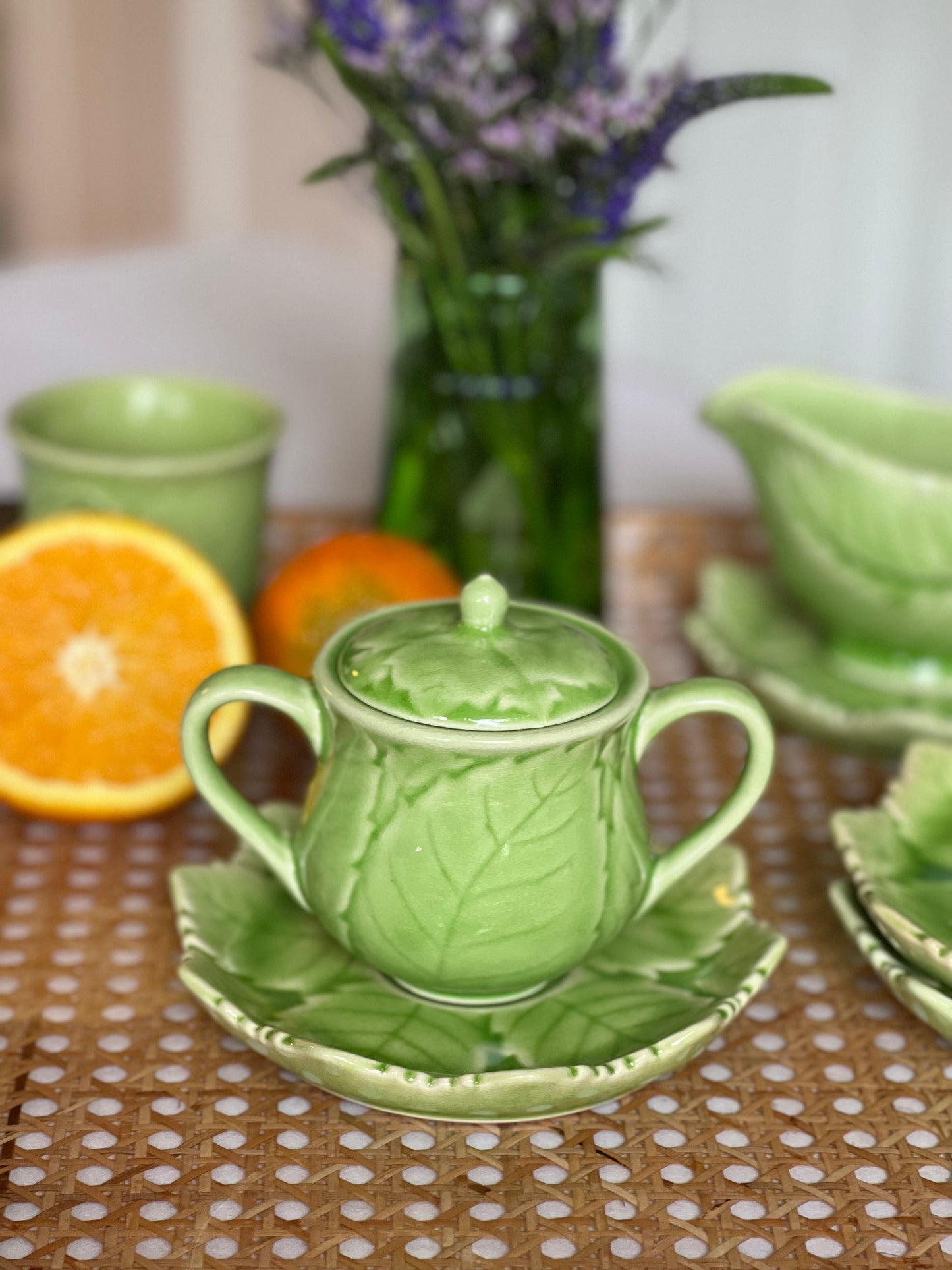 Ensemble petit déjeuner feuille