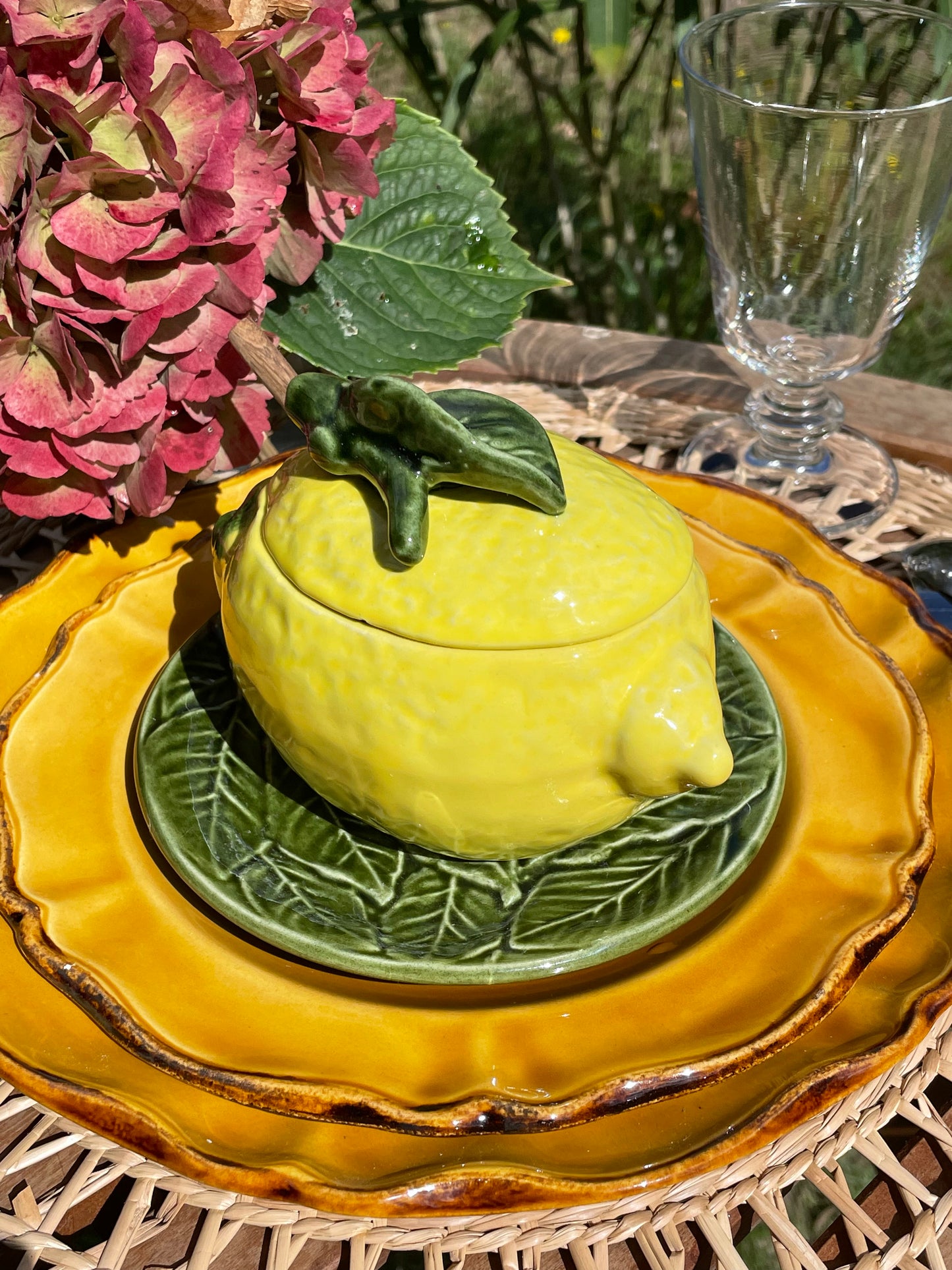 Sucrier/confiturier/moutardier citron
