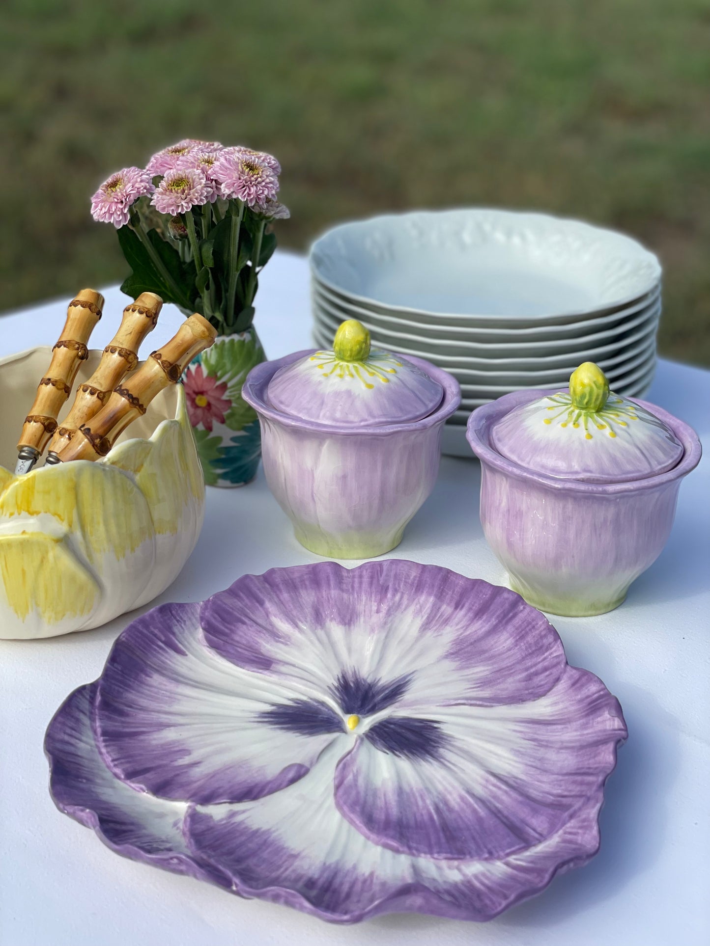 Petit plat fleur Made in Italy