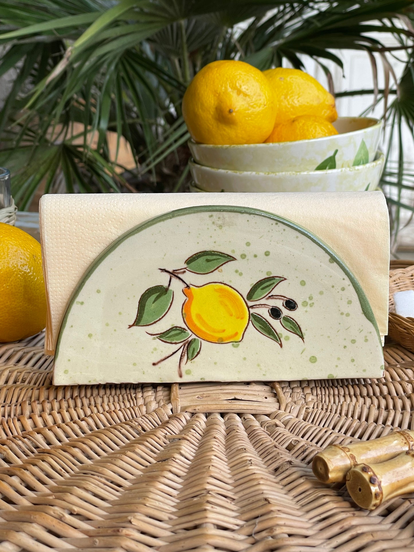 Porte serviettes citron