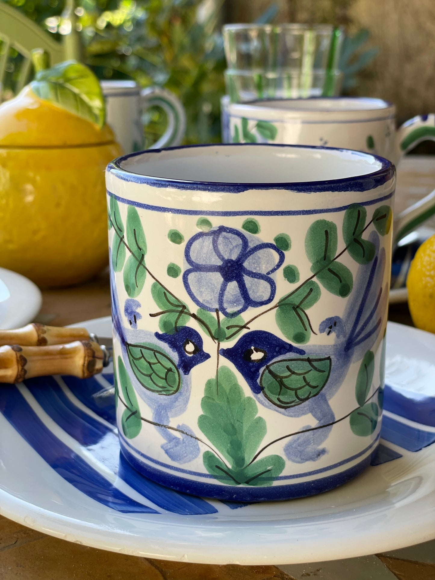 6 tasses oiseaux Made in Italy