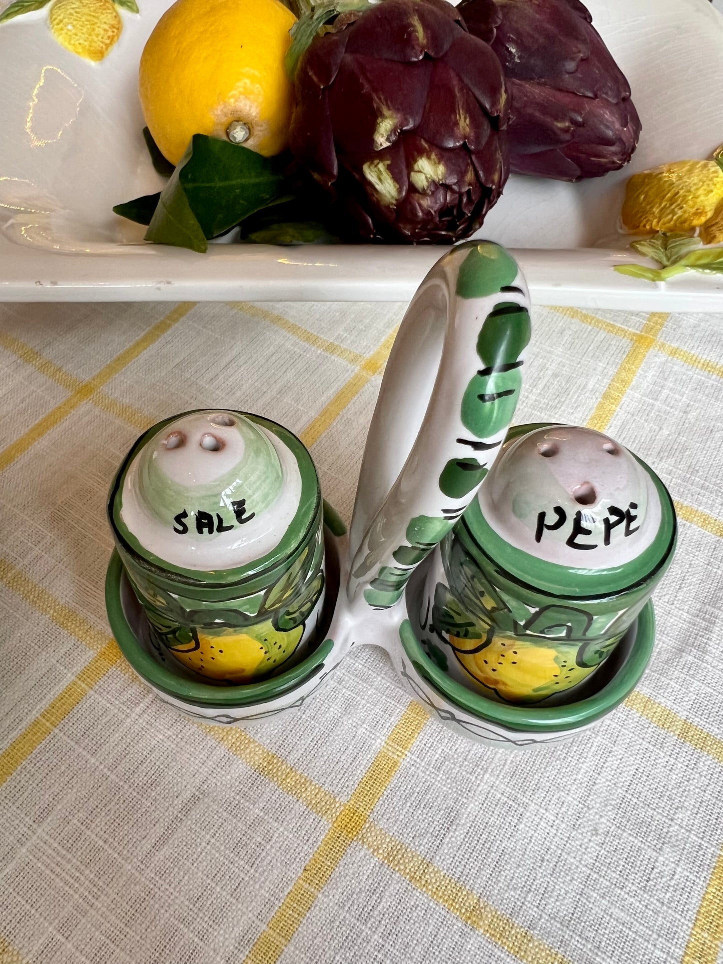Salière poivrière citrons Made in Italy