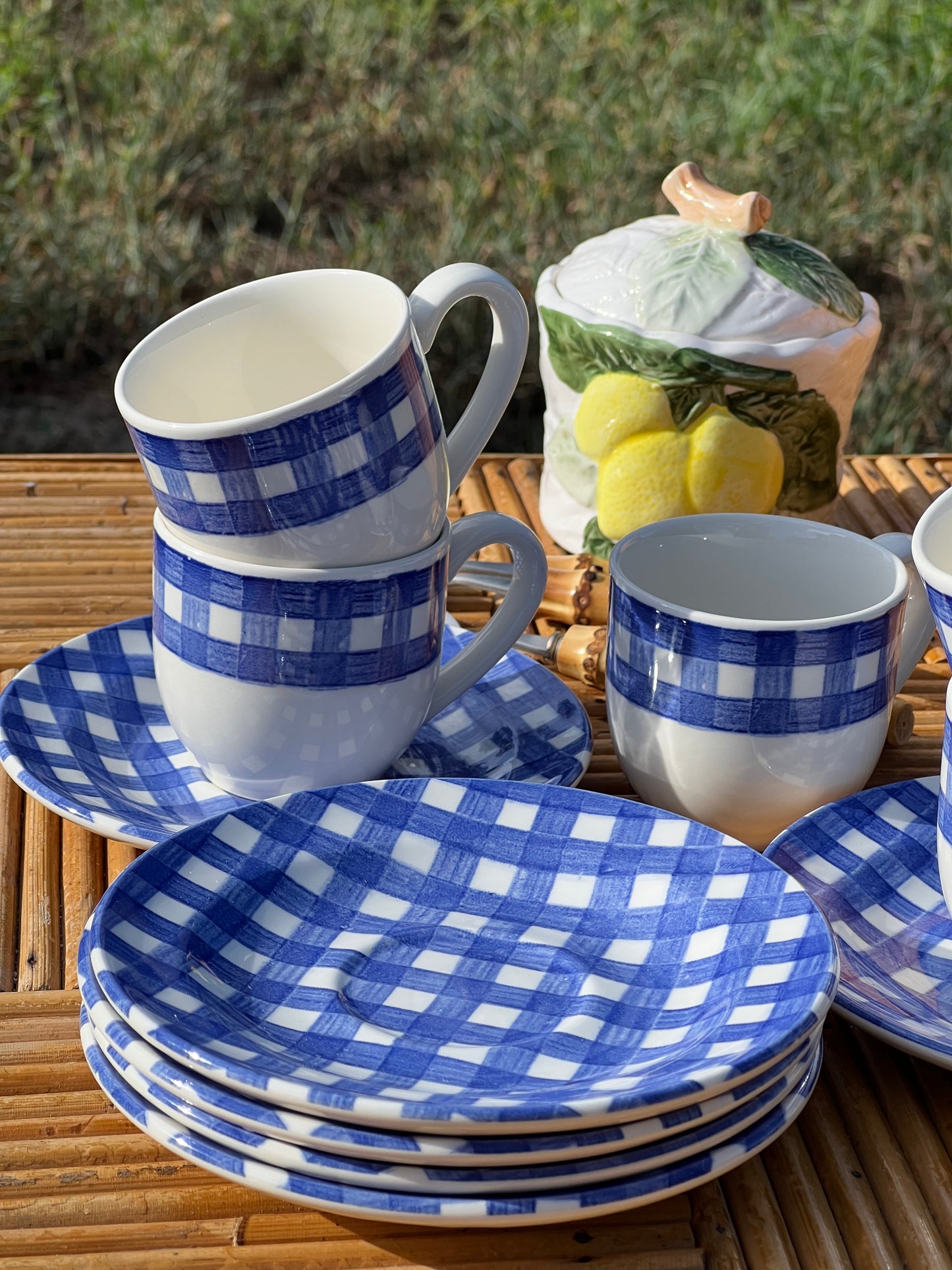 6 tasses à café vichy