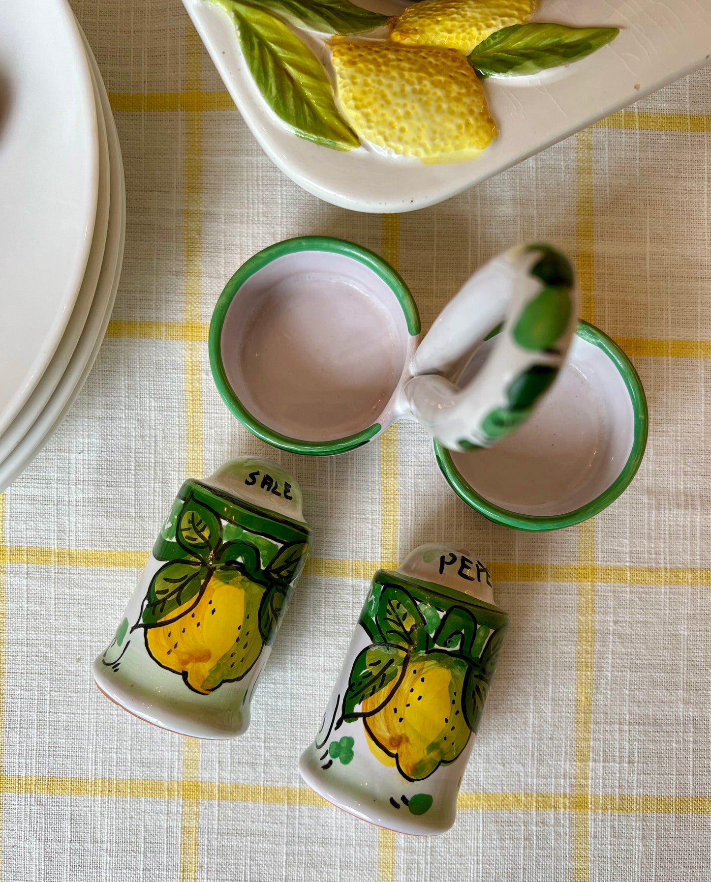 Salière poivrière citrons Made in Italy