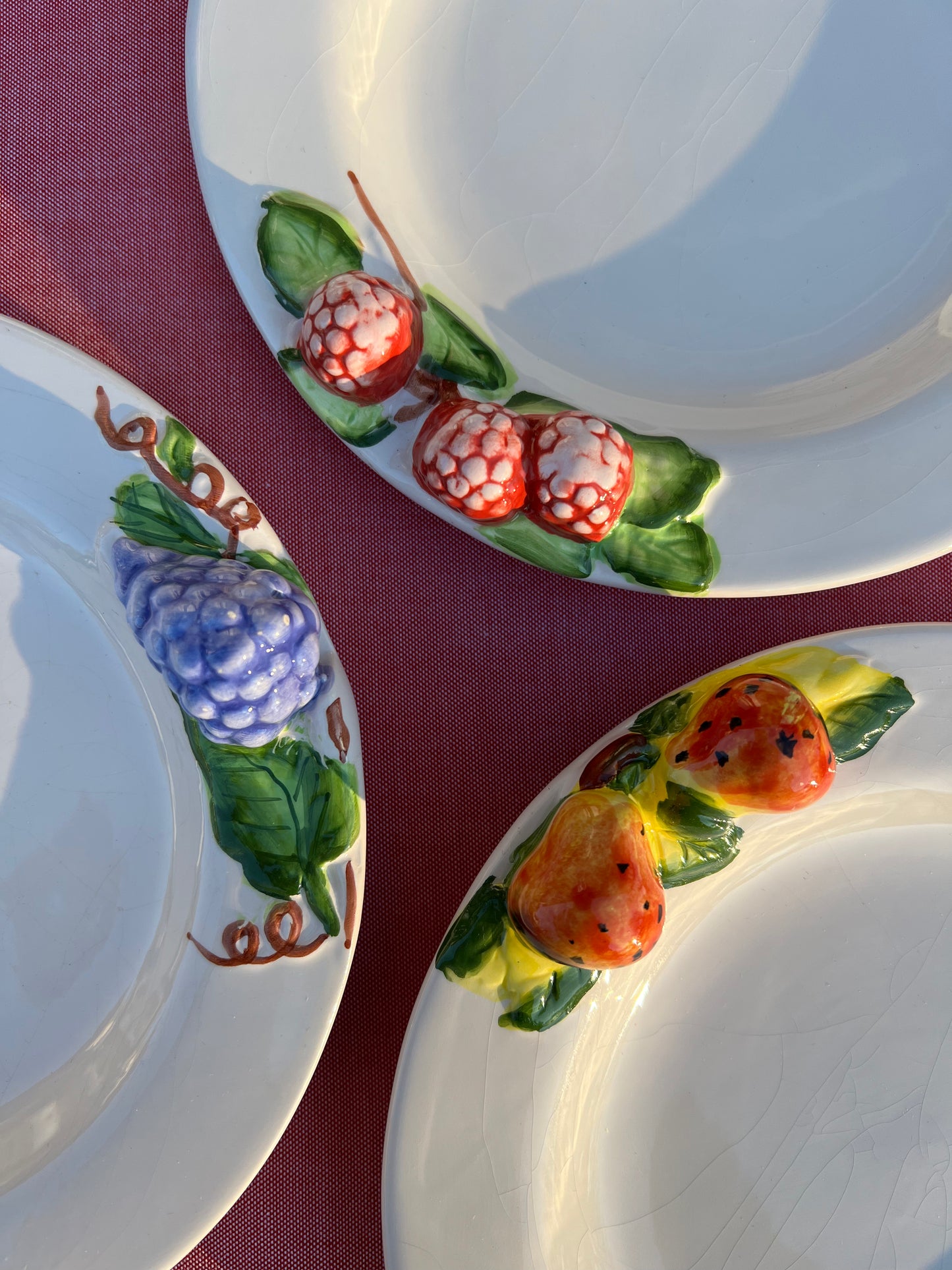 9 assiettes à dessert fruits