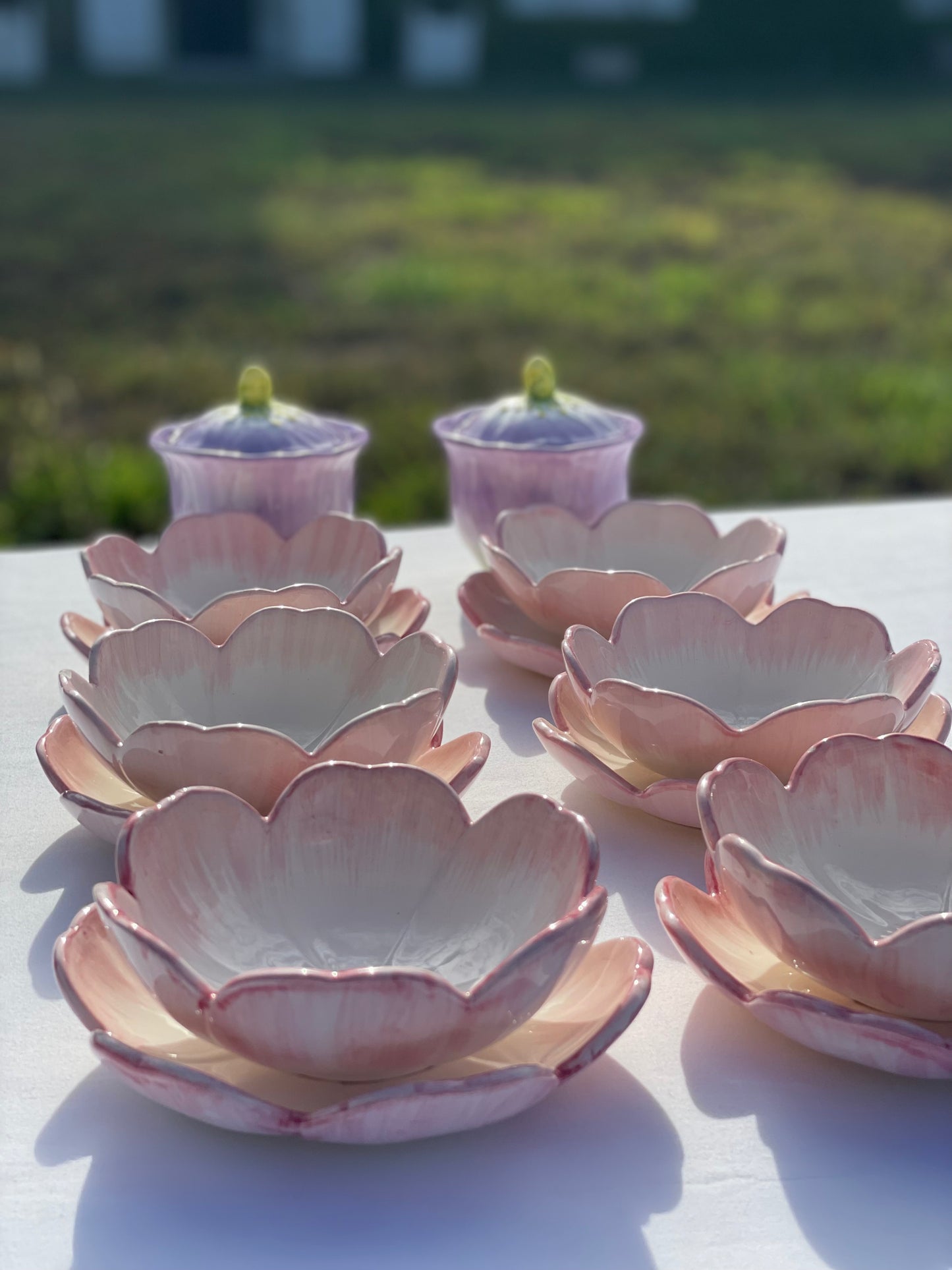 6 coupelles fleurs