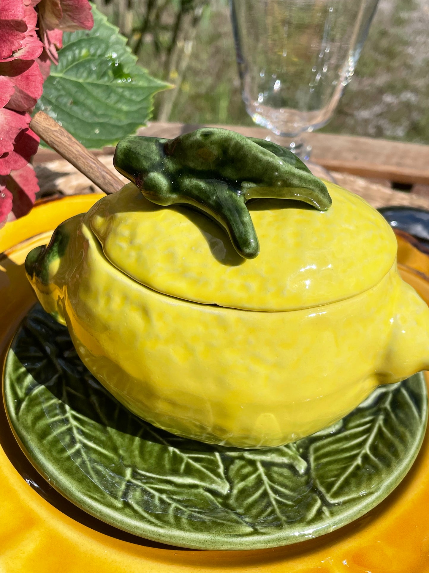 Sucrier/confiturier/moutardier citron