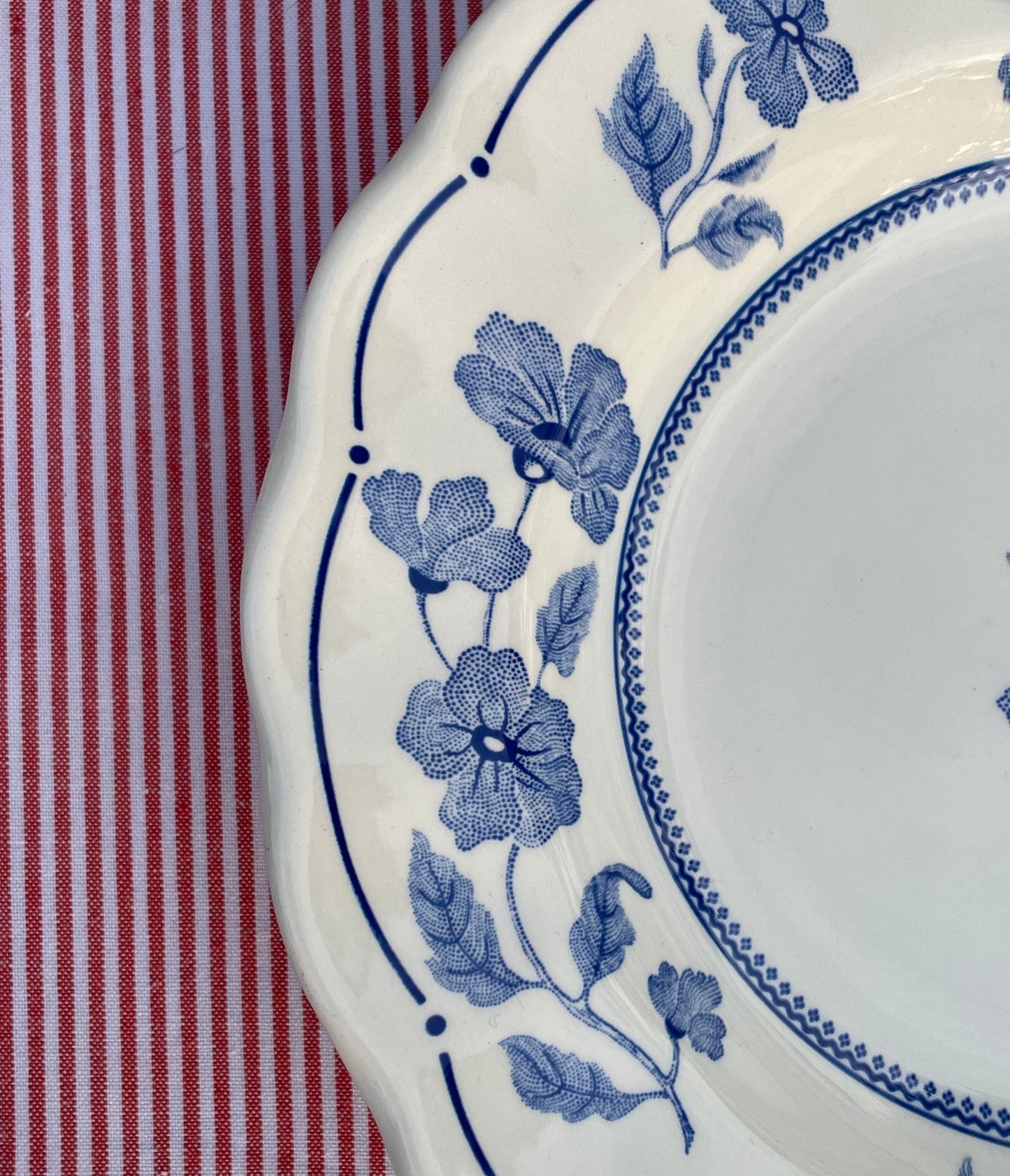 8 assiettes creuses italiennes fleurs