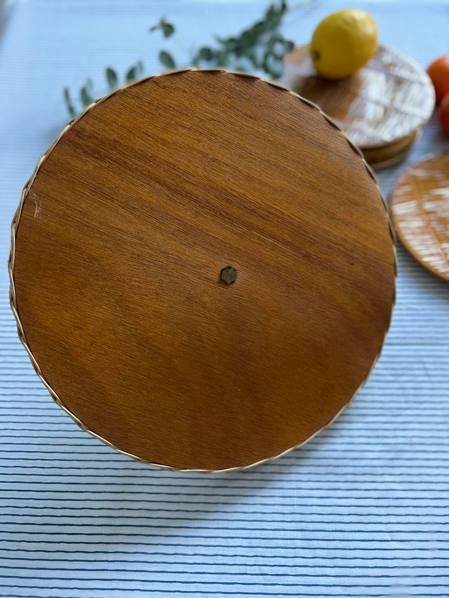 Plateau fromage osier et bambou