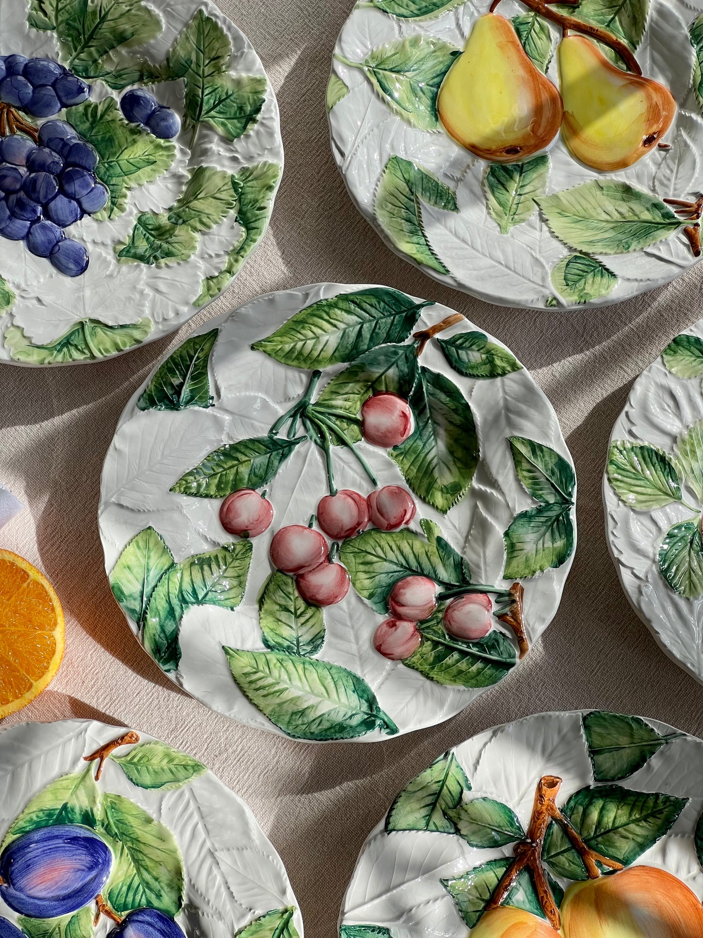 6 assiettes à dessert fruits Italy