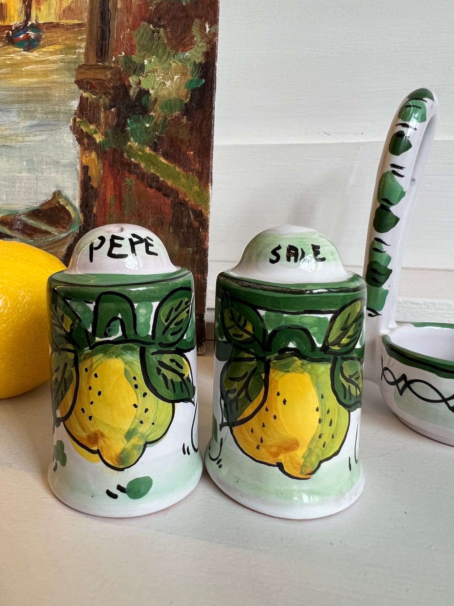 Salière poivrière citrons Made in Italy