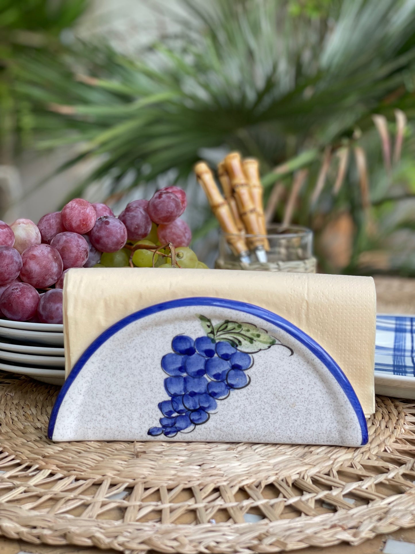 Porte serviettes raisins