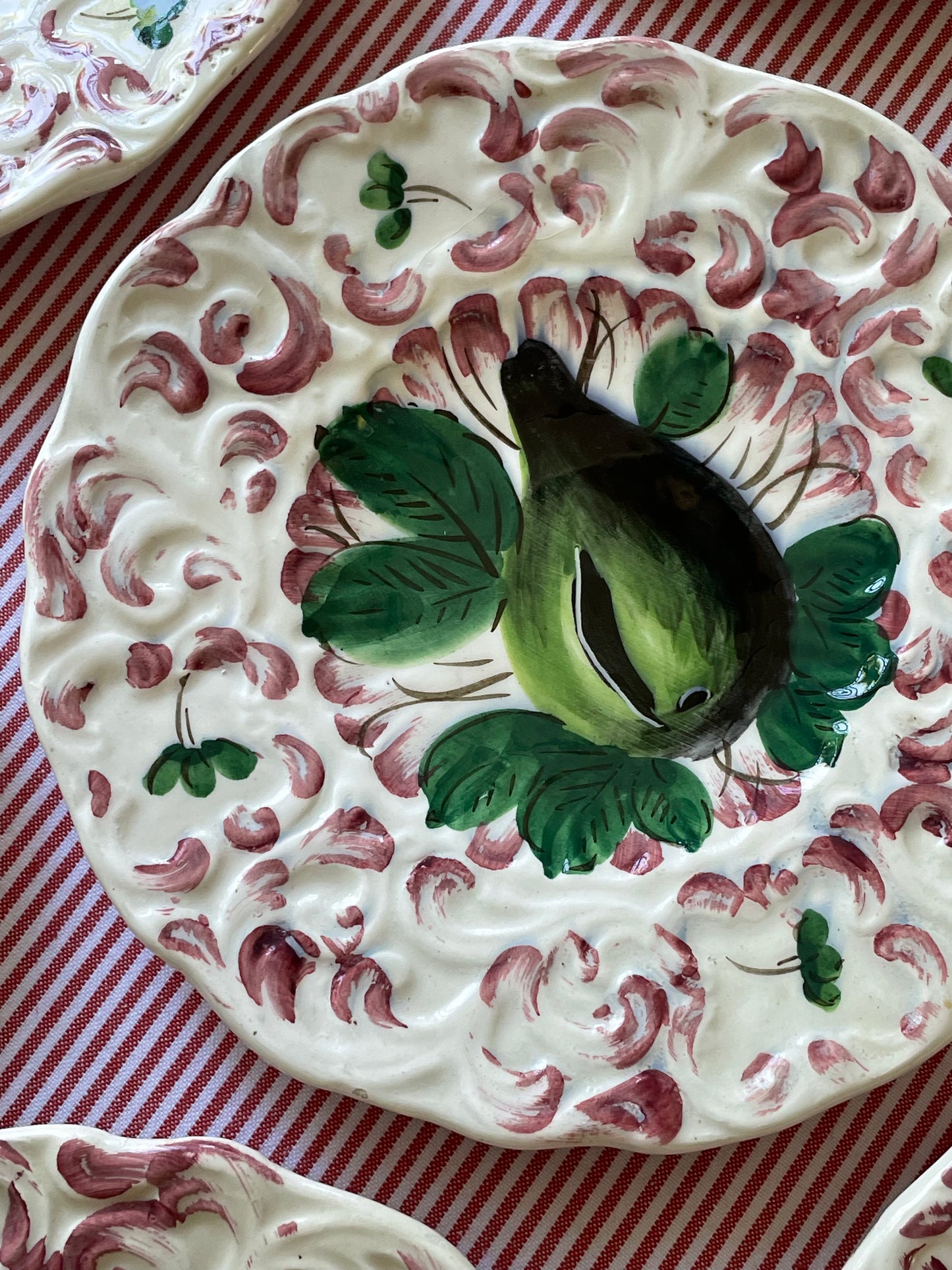 9 assiettes à dessert fruits Made in Italy