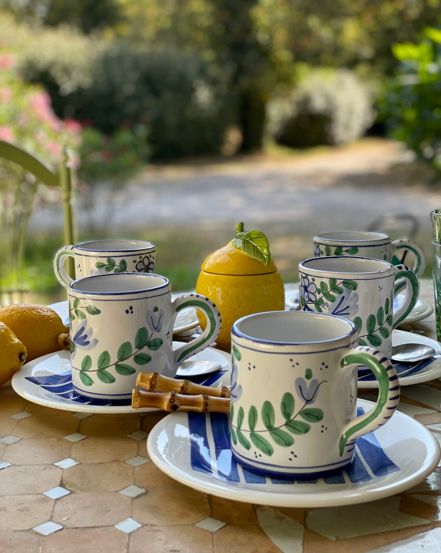 6 tasses oiseaux Made in Italy