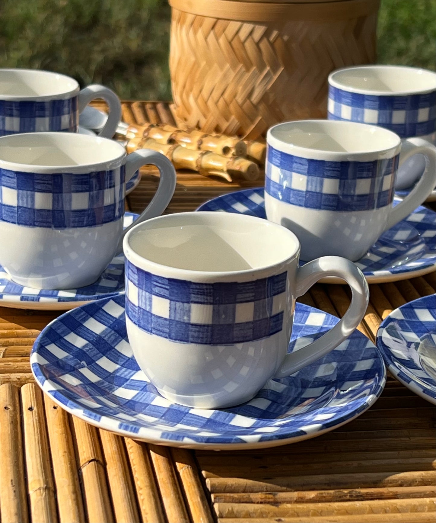 6 tasses à café vichy