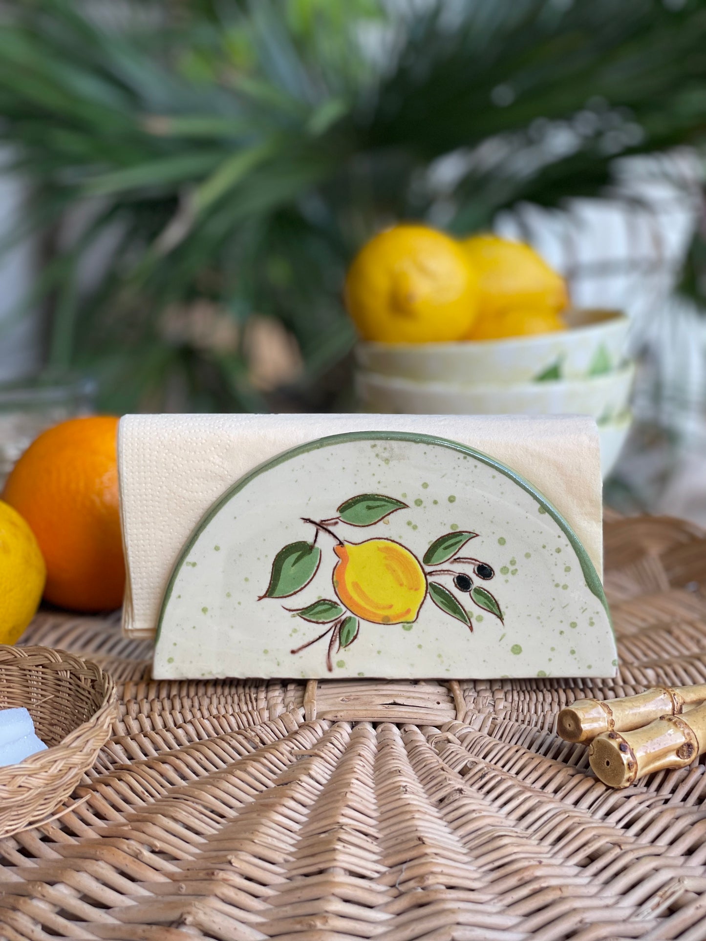 Porte serviettes citron