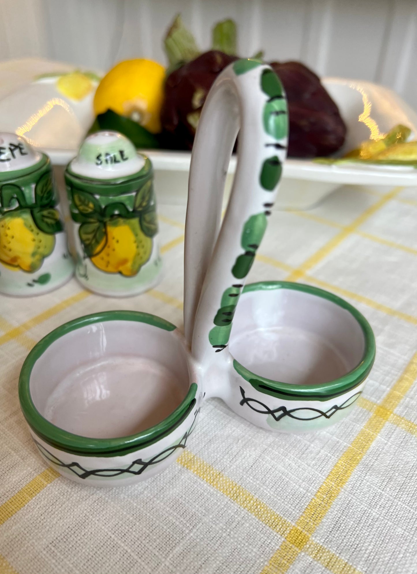Salière poivrière citrons Made in Italy