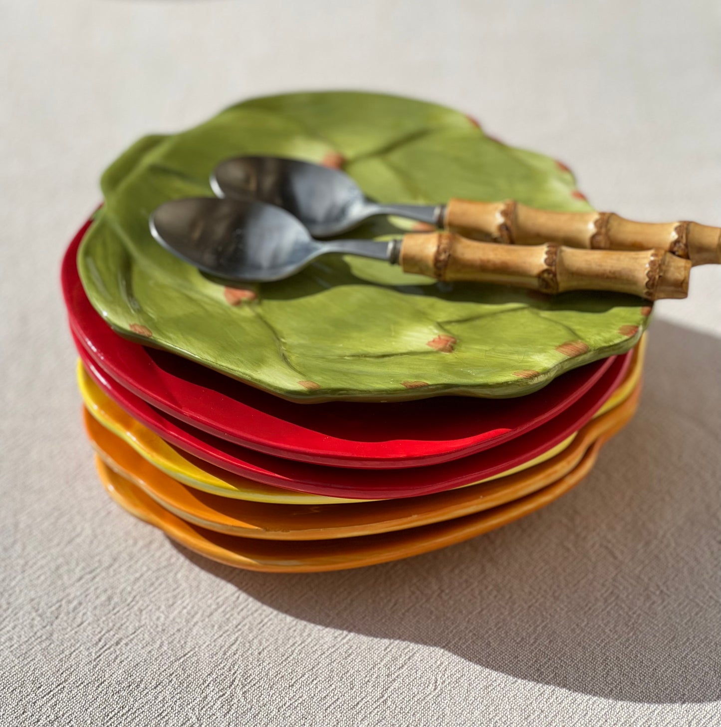 6 assiettes à dessert légumes