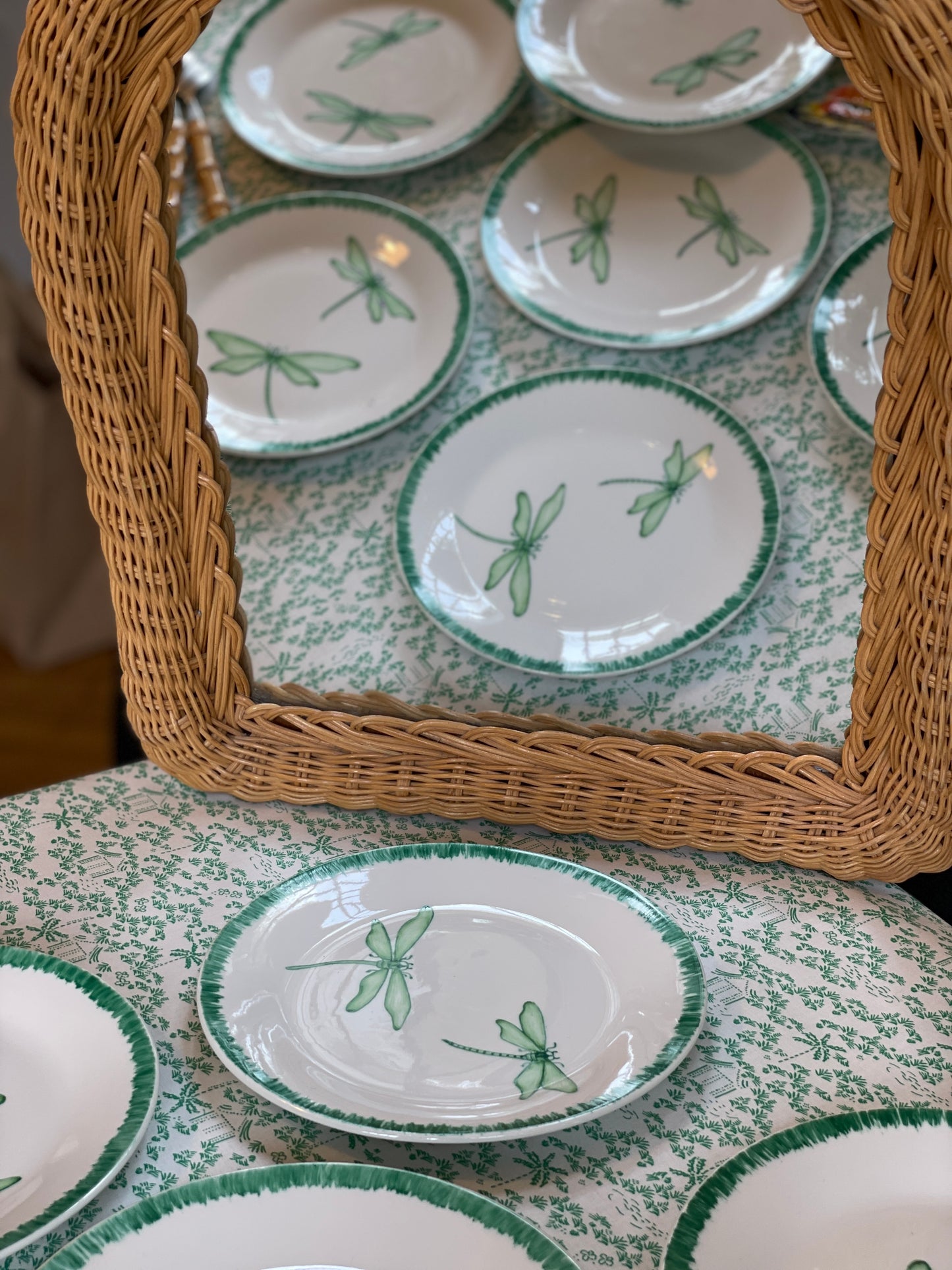 8 assiettes à dessert libellules Francesca