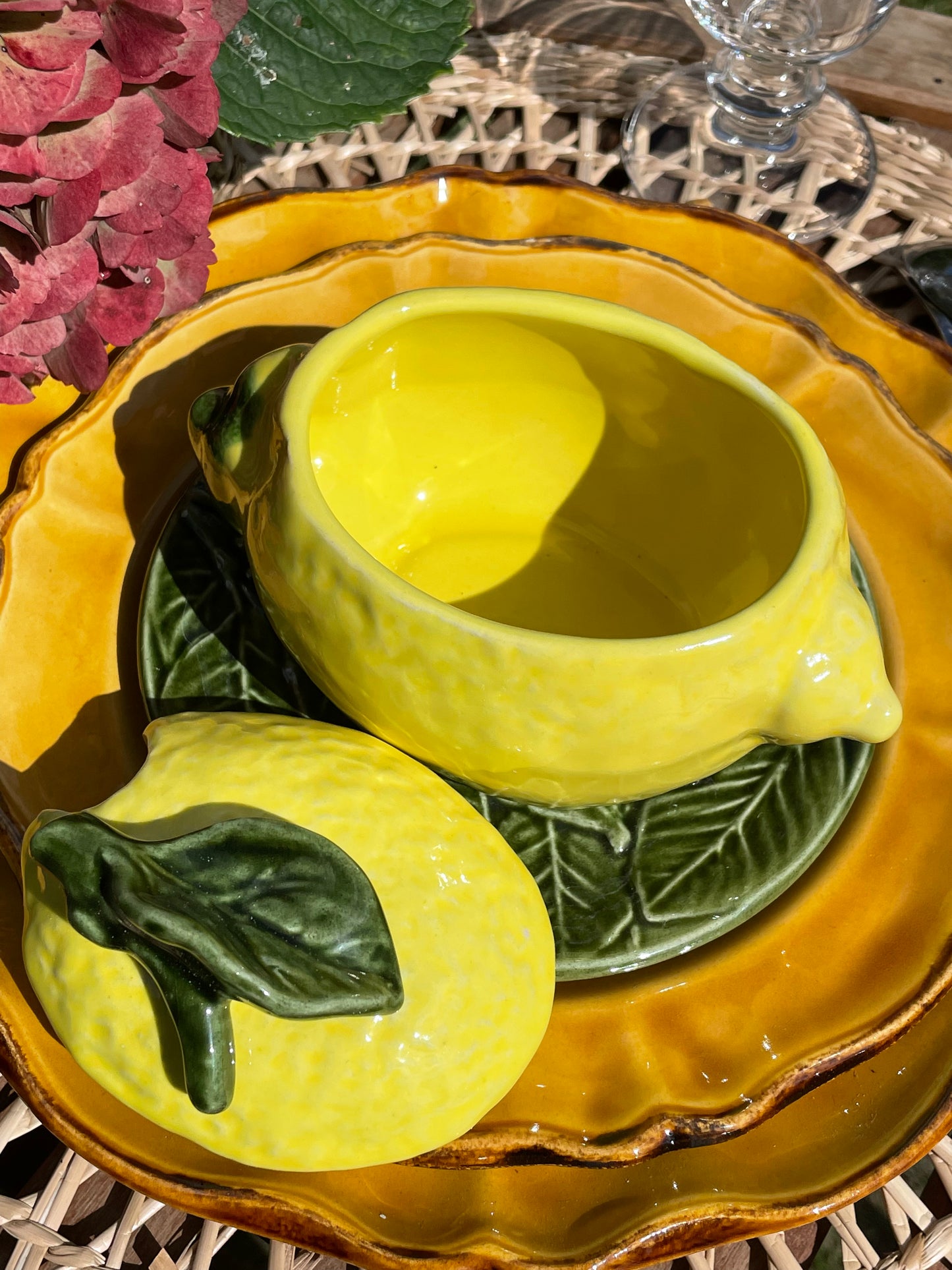 Sucrier/confiturier/moutardier citron