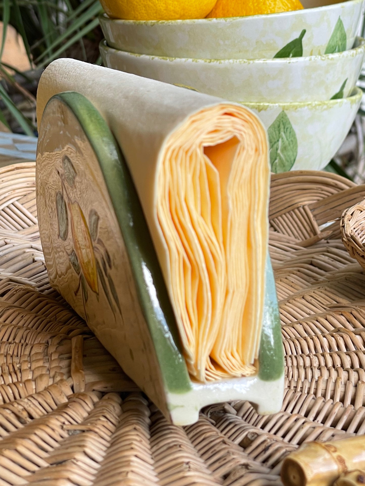Porte serviettes citron