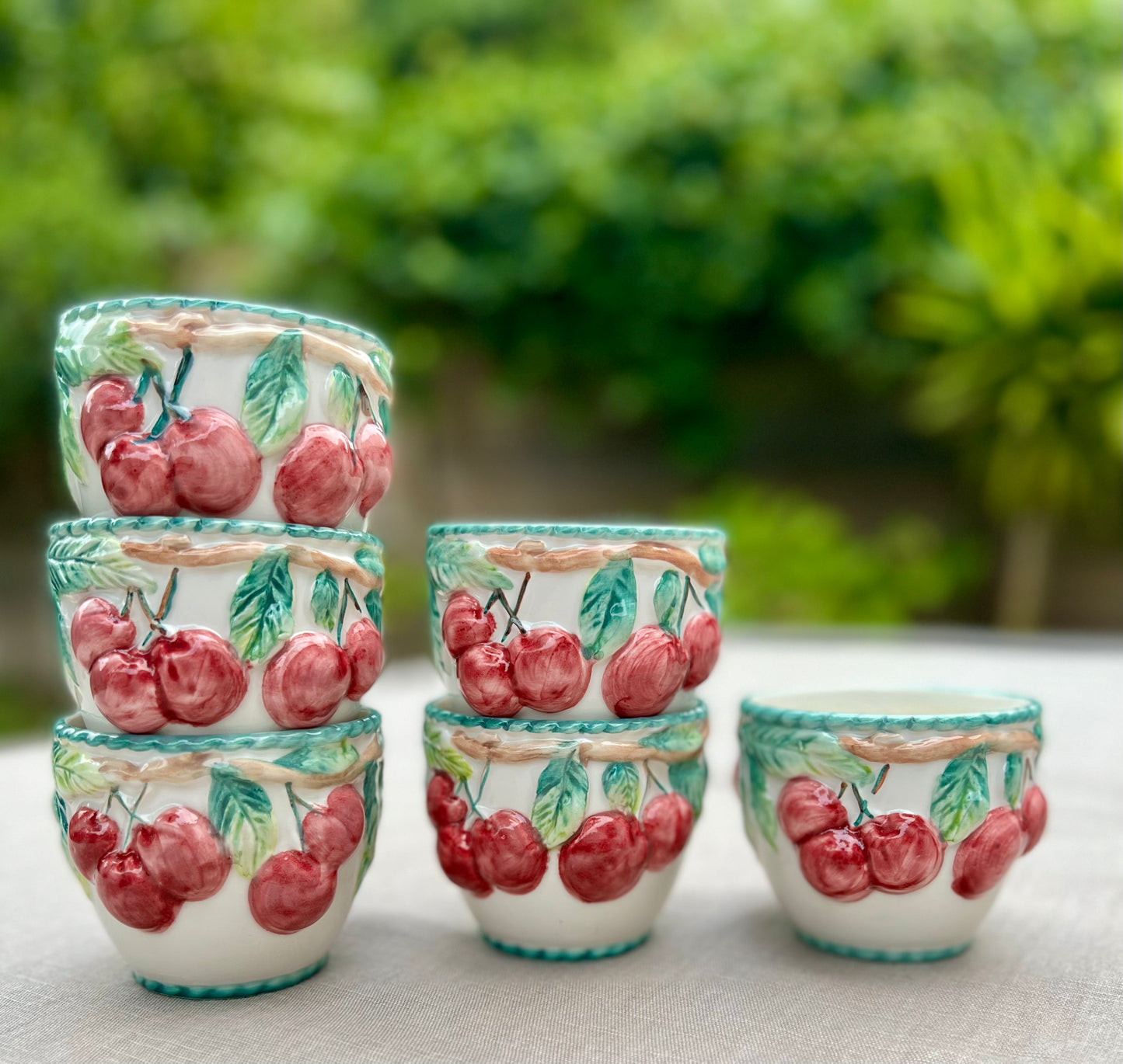 6 coupelles cerises