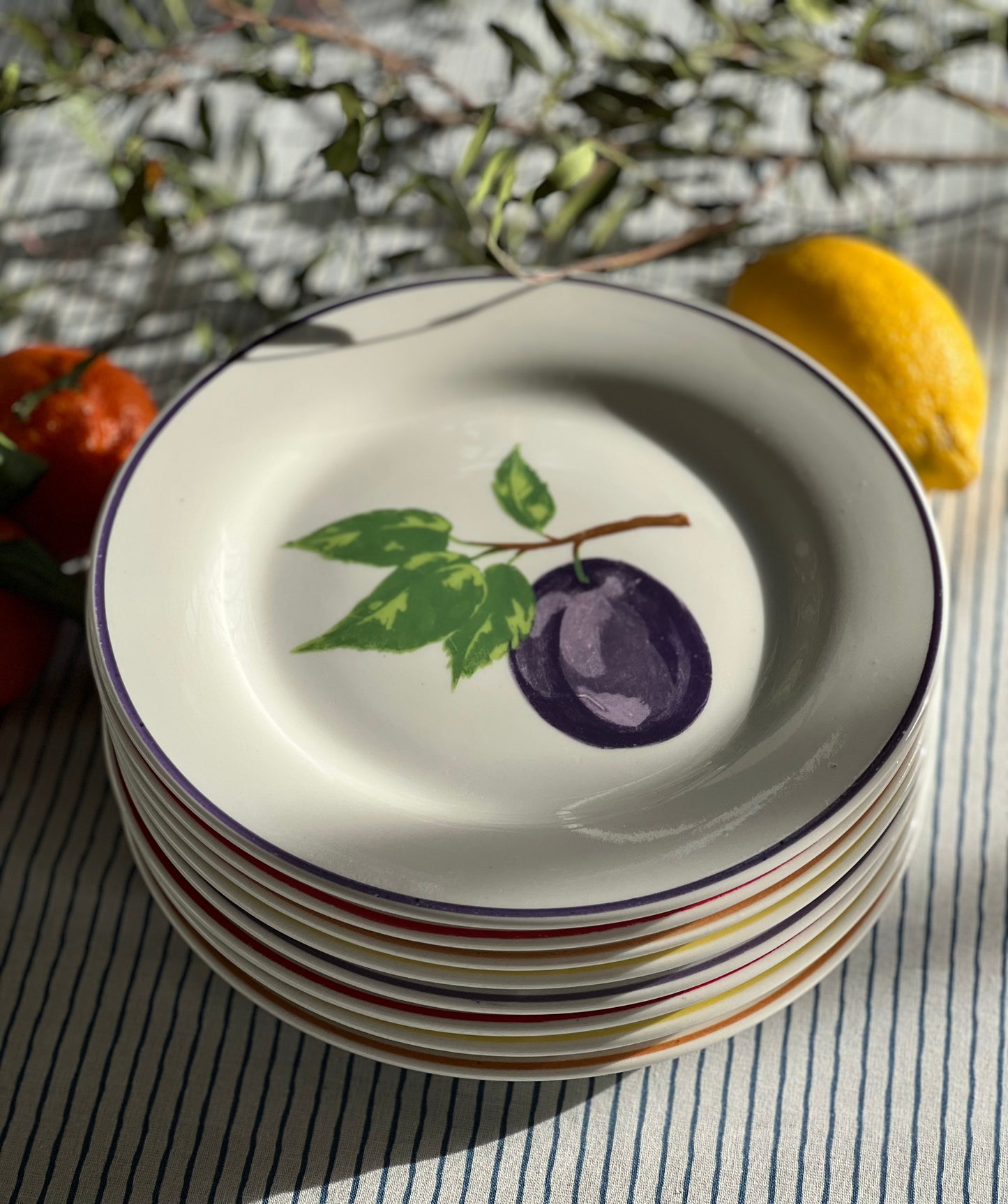 8 assiettes dessert fruits