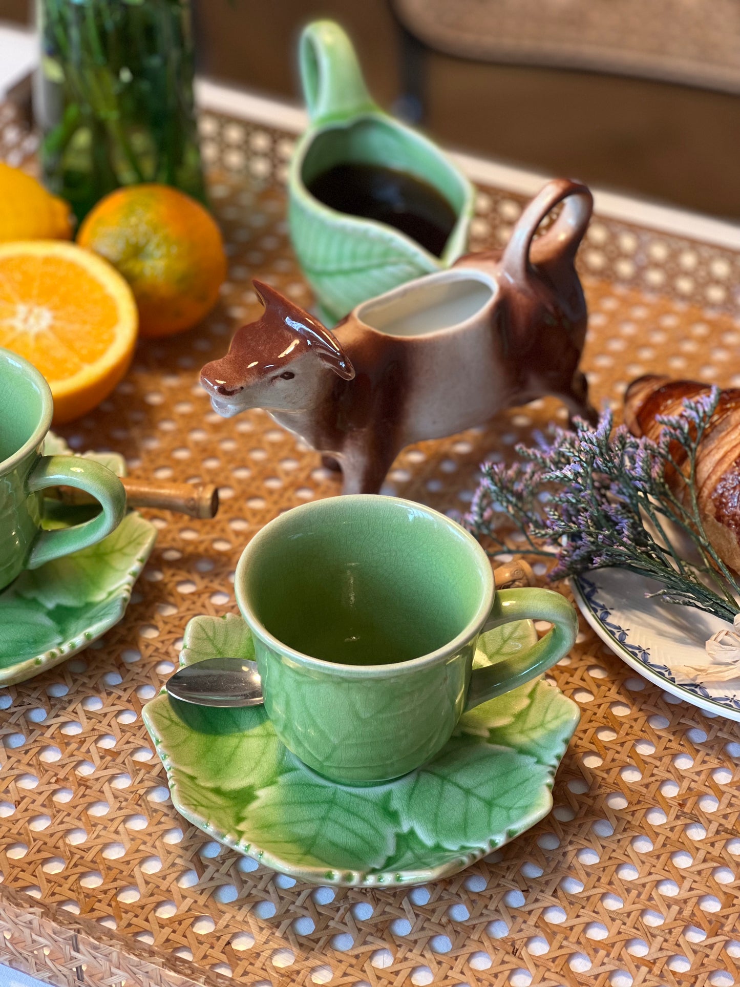 Ensemble petit déjeuner feuille
