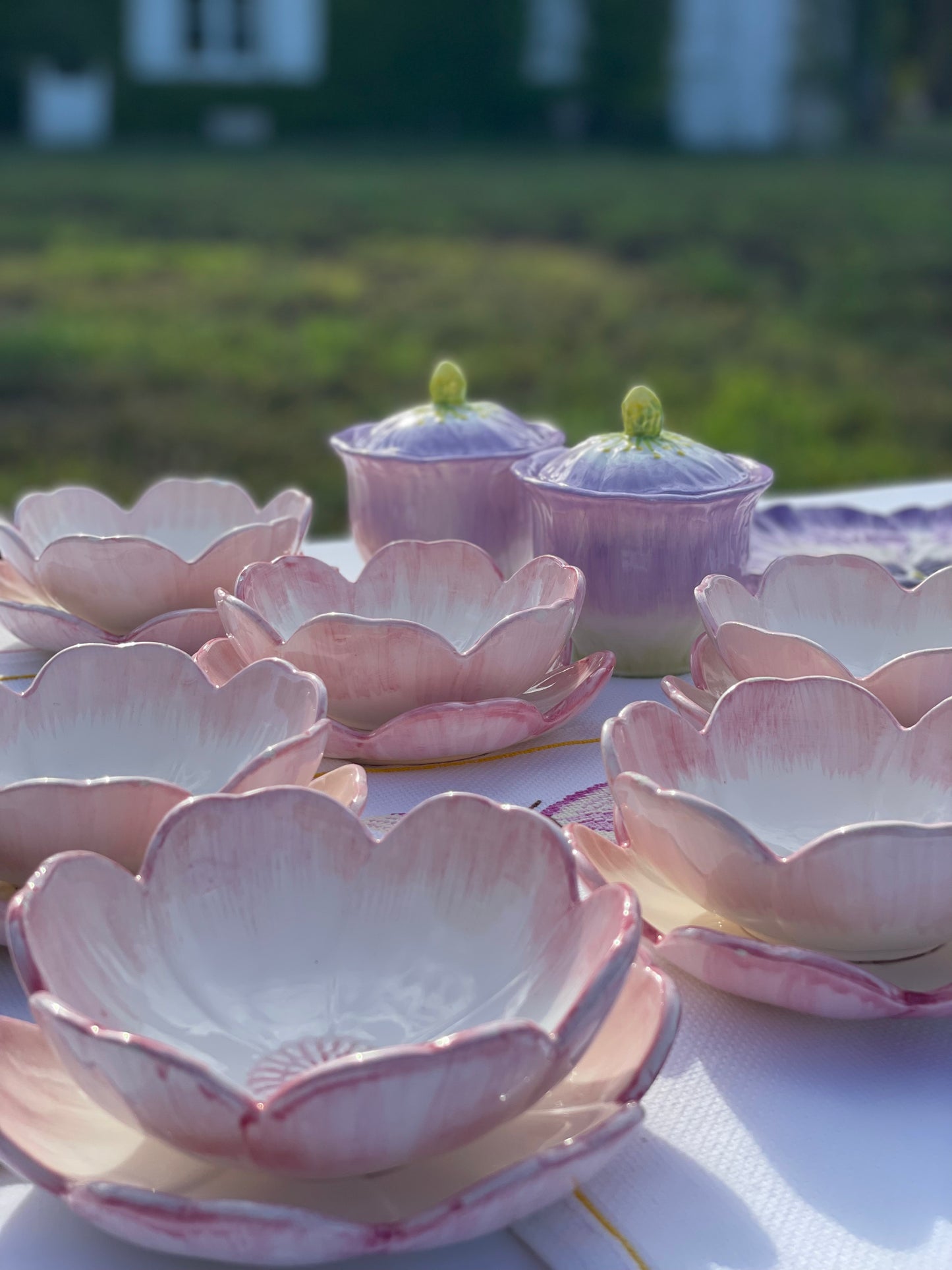 6 coupelles fleurs