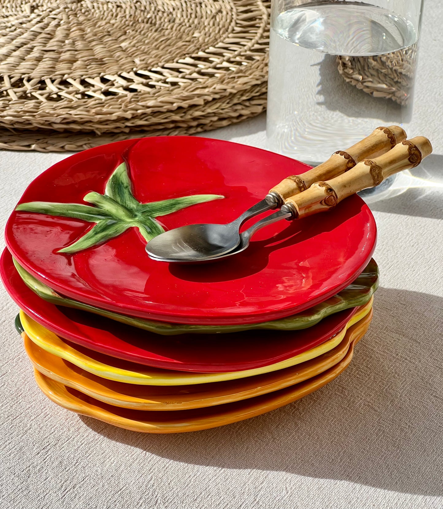 6 assiettes à dessert légumes