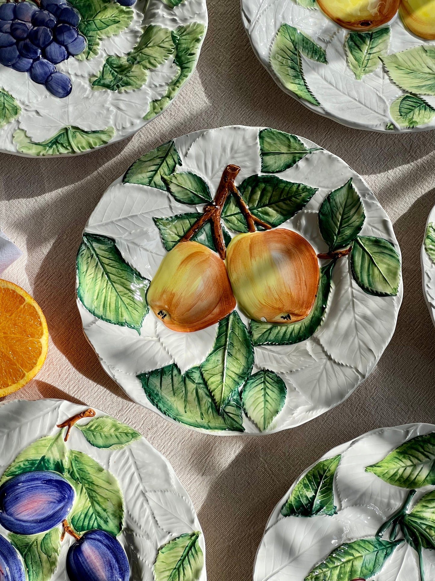 6 assiettes à dessert fruits Italy
