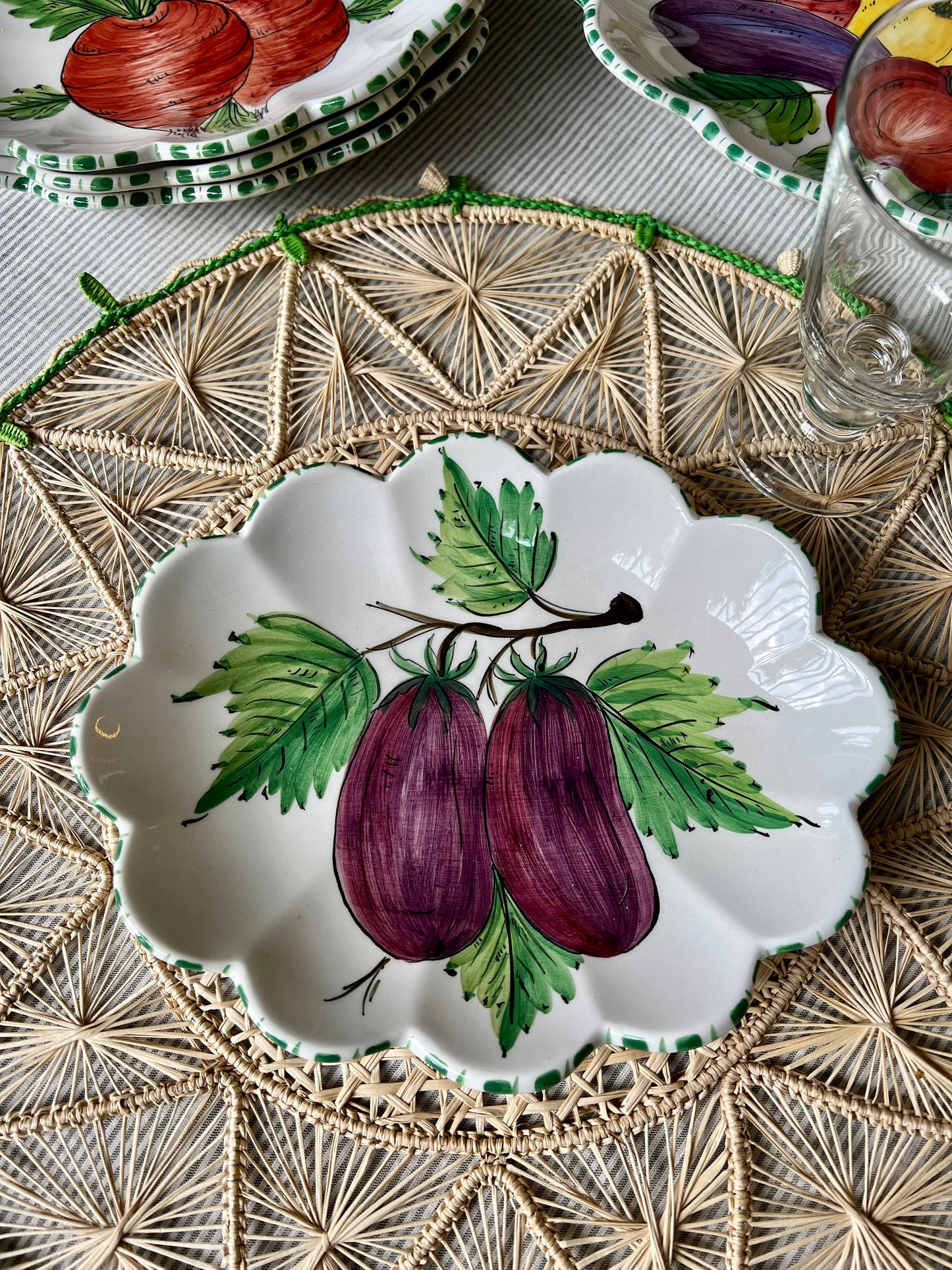 1 ensemble saladier et 6 coupelles Fruits Made in Italy