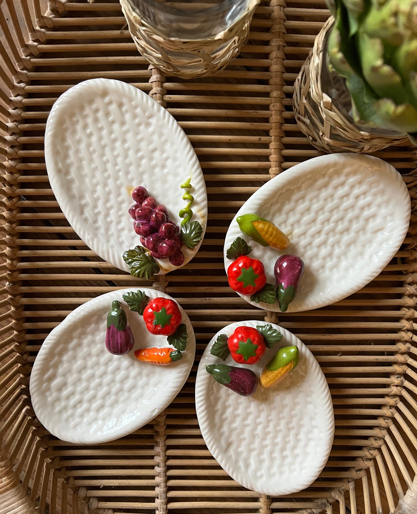 4 petits raviers fruits légumes